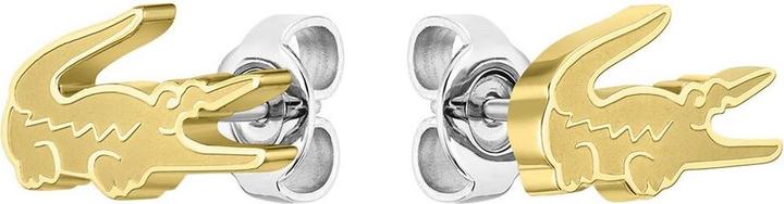 Actual product image Lacoste - Original gold-plated crocodile earrings 2040051 (Stainless steel, Yellow gold)