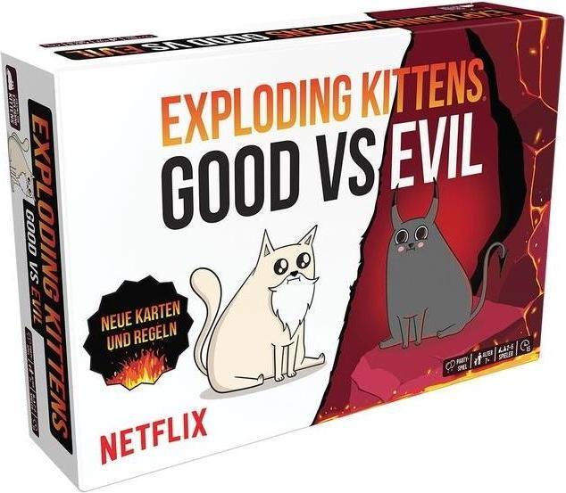 Actual product image Exploding Kittens Good vs Evil (German)
