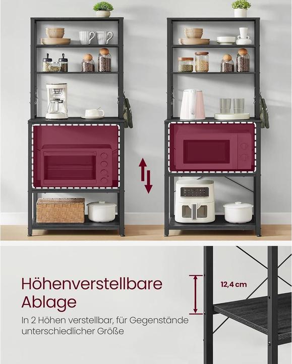 Image du produit Vasagle Küchenregal (60 x 40 x 167 cm)