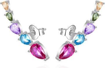 Immagine prodotto Agato - Silver long earrings with colored zircons AGT-E133PC
