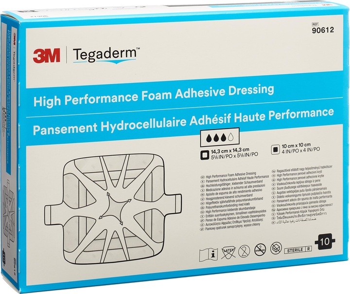 Image du produit 3M Compresse de mousse Foam HP 10x10cm adhésive (10 pcs) (10 x)