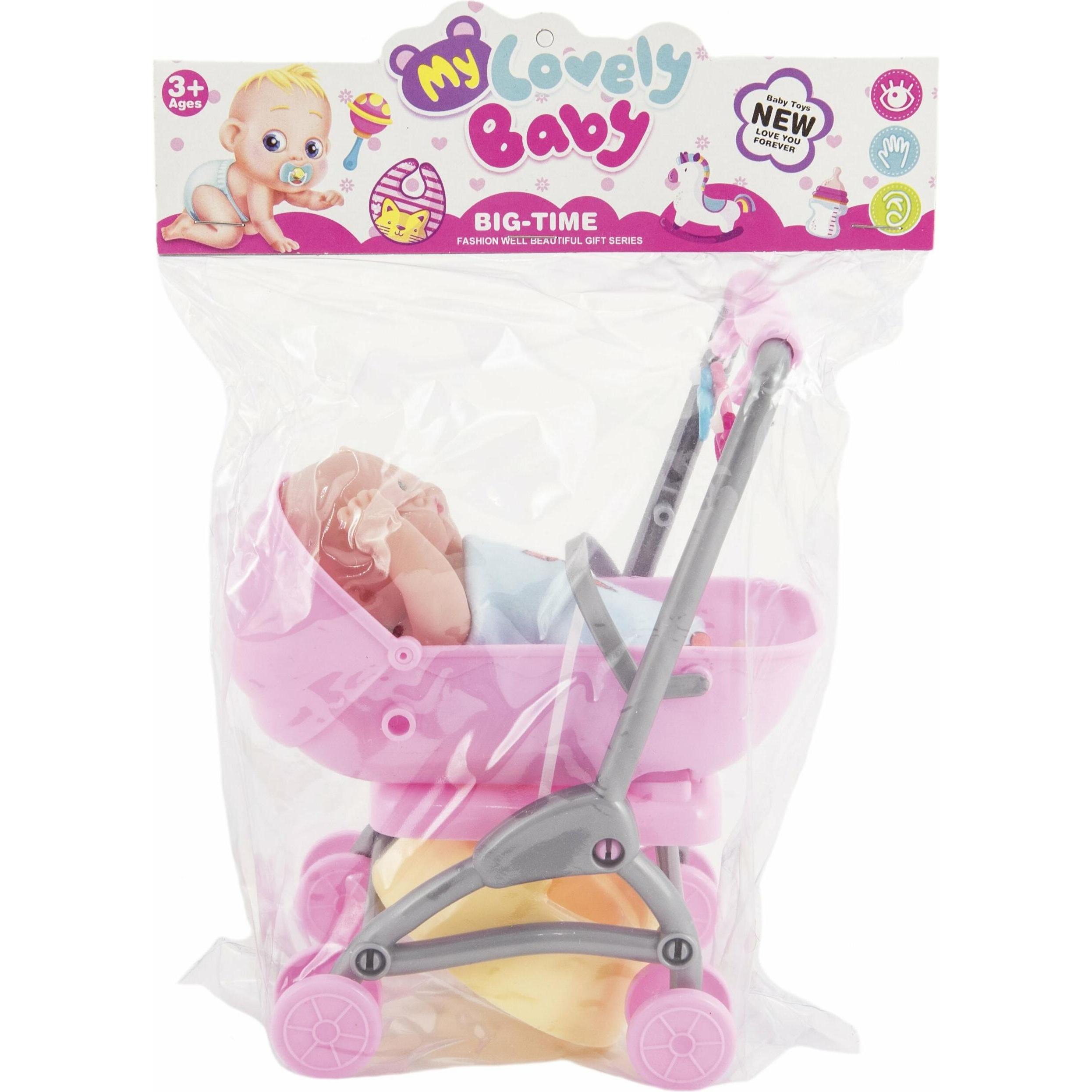 Thumbnail - Teddies Baby im Kinderwagen