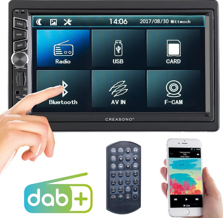Produktbild Creasono 2-DIN-DAB+/FM-Autoradio (MirrorLink)