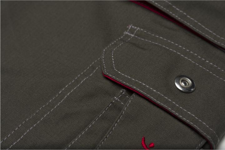 Produktbild Planam Shorts oliv/rot S M (M)