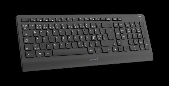 Produktbild Deltaco Bluetooth, Silent full size keyboard (DE, Kabellos)