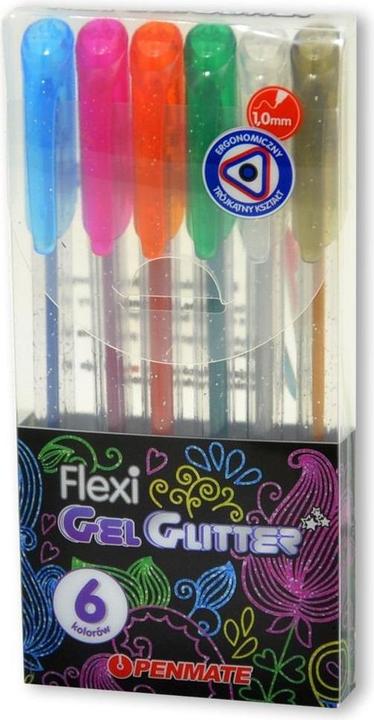 Produktbild Penmate Flexi Abra Gel Gelstift 6 Farben Glitzer (Glitzer, 6 x)