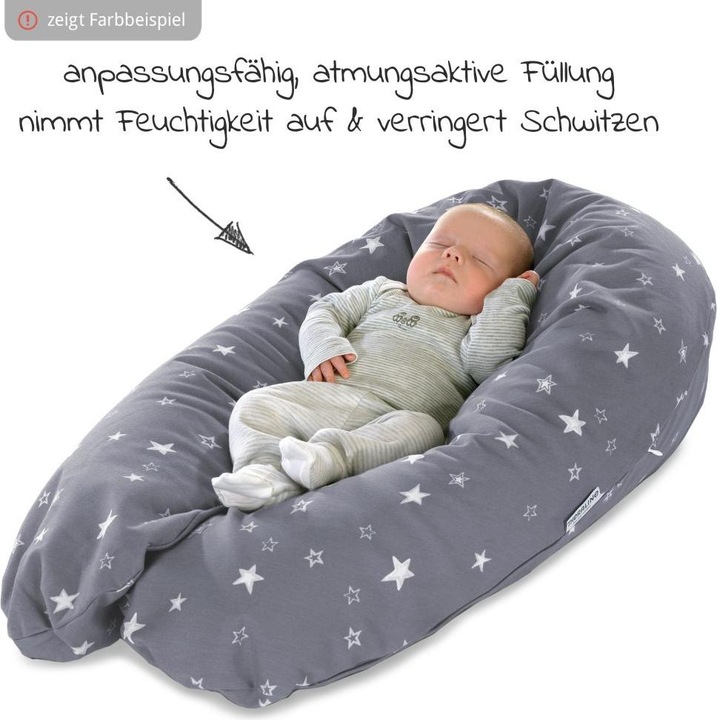 Produktbild Theraline Stillkissen "Das Original" mit Dinkel Füllung inkl. Bezug 190 cm (38 cm)