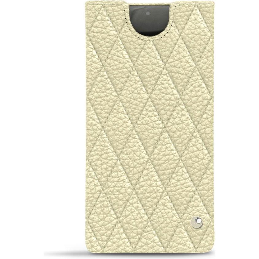 Noreve Lederschutzhülle (Samsung Galaxy Note 10+), Smartphone Hülle, Beige