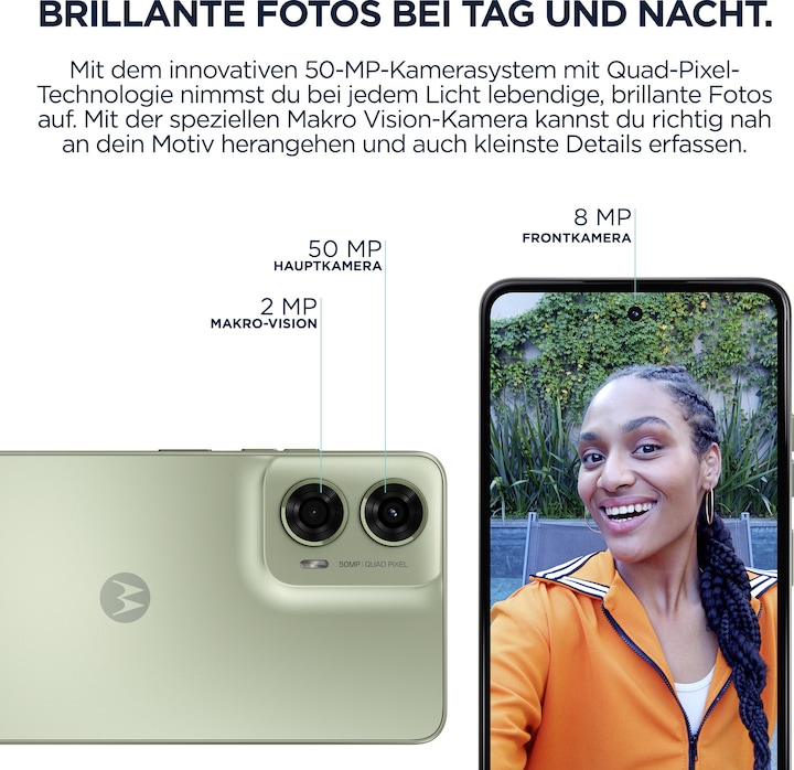 Immagine prodotto Motorola moto g24 (128 GB, Verde Ghiaccio, 6.56", Doppia SIM Ibrida, 50 Mpx, 4G)