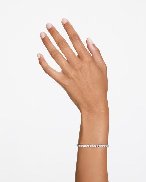 Produktbild Swarovski Matrix Tennis Armband Rundschliff Weiss (19 cm, Swarovski Metall)
