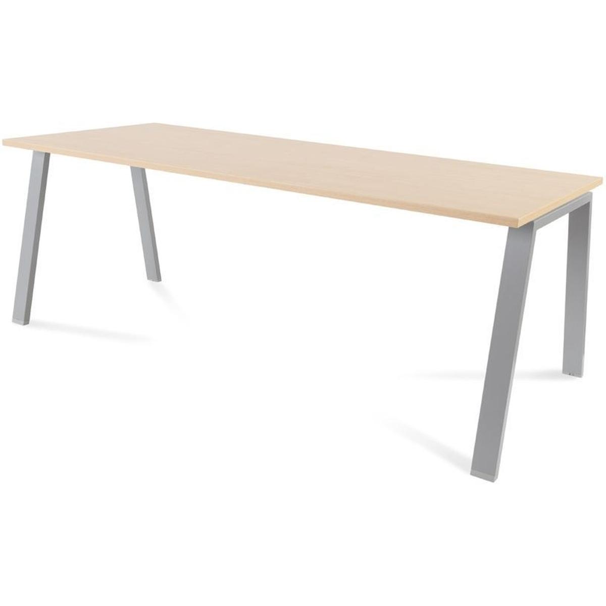 Rocada, Schreibtisch, Schreibtisch Blanca BxTxH 200x80x73cm Gestell grau Platte Melamin buche