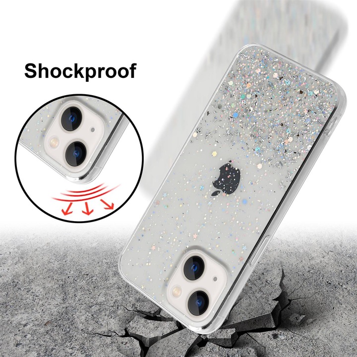 Actual product image Cadorabo TPU cover sparkling glitter (Apple iPhone 13 mini)