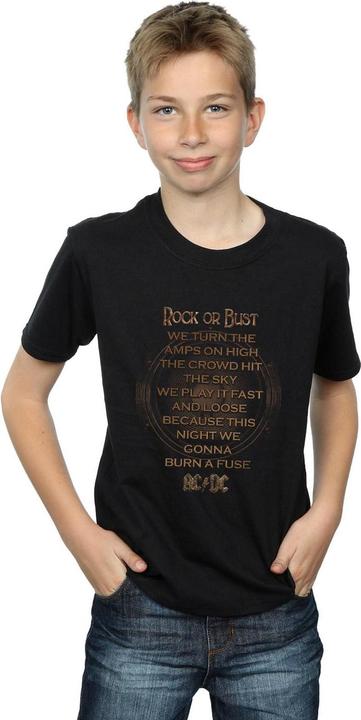 Image du produit AC/DC Boys Rock Or Bust Lyrics TShirt (140, 146)