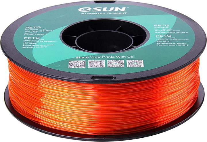 Productafbeelding eSUN PETG 1,75mm Oranje 1kg 3D Filament (PETG, 1.75 mm, 1000 g, Oranje)