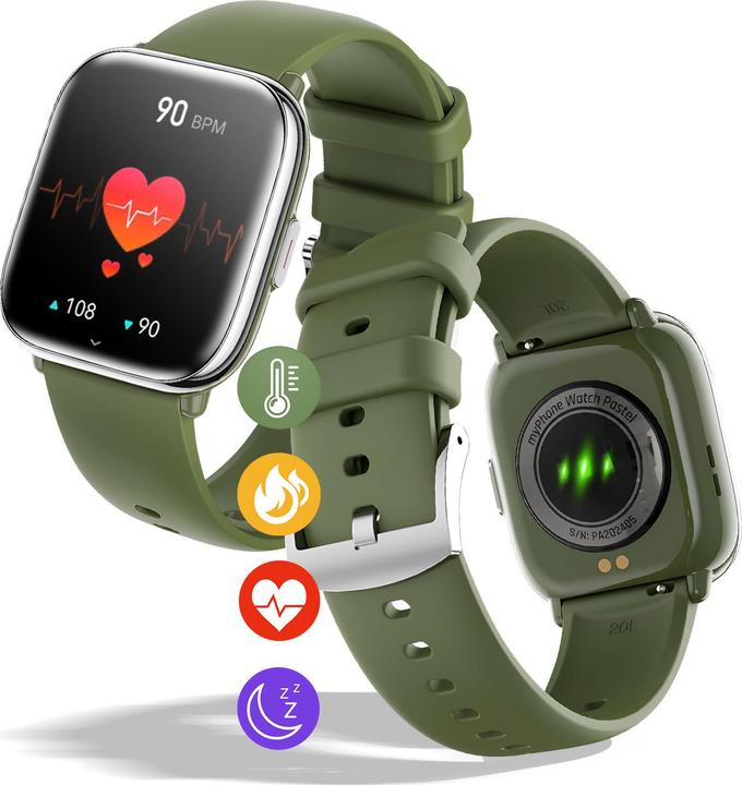 Actual product image Myphone Watch Pastel silver/greenwood