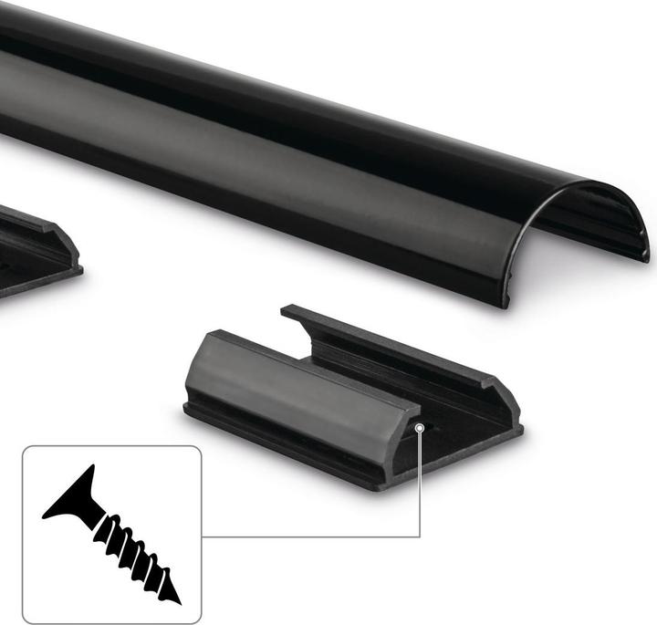 Actual product image Hama Aluminium cable duct, half round (Duct, 110 cm)