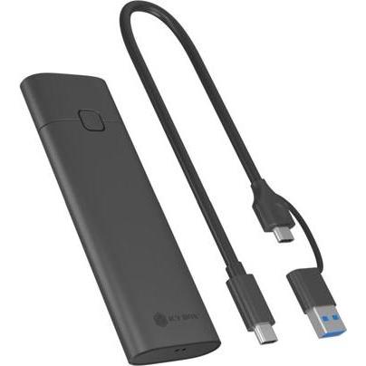 Icy Box Geh. IcyBox Spade Case 1806 NVMe M.2 USB 3.2 Gen 2 Type-C (M.2), Case per hard disk, Nero