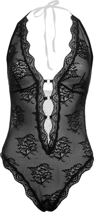 Produktbild Christine Le Duc Spitzenbody ouvert Rose (S/M)