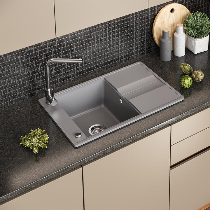 Actual product image Bergström Kyoto (Fitted sink with draining board, 78 cm, 50 cm)