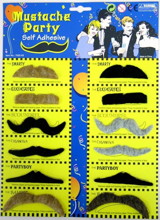 Actual product image Festartikel Müller Beard card 12 moustaches