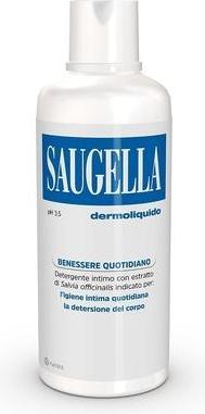 Actual product image Saugella Dermoliquid Daily Intimate Hygiene Detergent with Salvia Officinalis 750ml (750 ml, Intimate washing lotion)