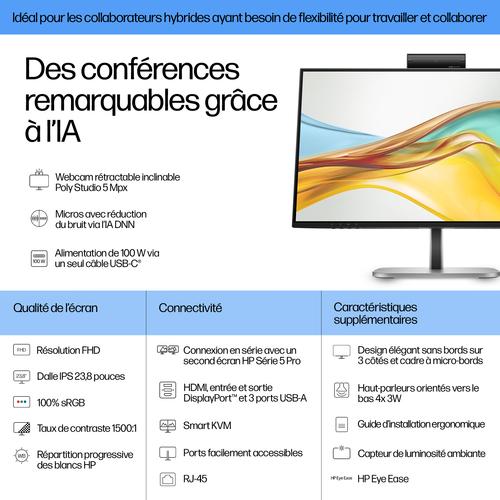 Produktbild HP Series 5 Pro 524pm Docking Display (1920 x 1080 Pixel, 23.80")
