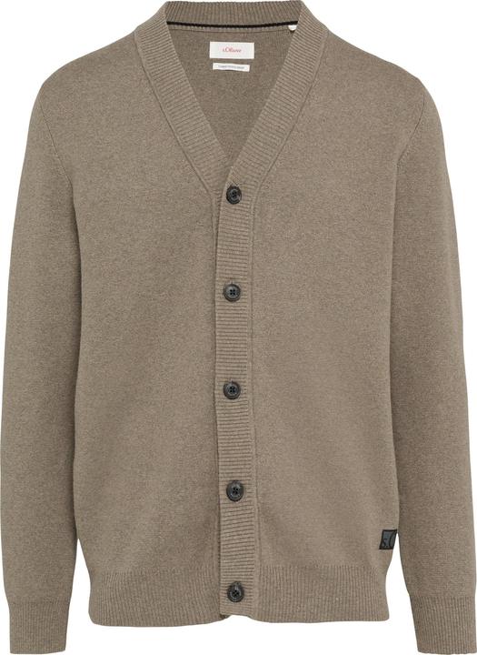 Produktbild s.Oliver Strickjacke Strukturierter Cardigan aus Wollmix (L)