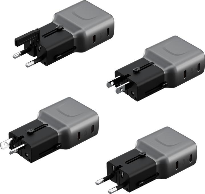 Produktbild dbramante1928 Wall charger Energea TravelGo Adapter 45 2xUSB-C 45W graphite-black (45 W, 2 Ports)