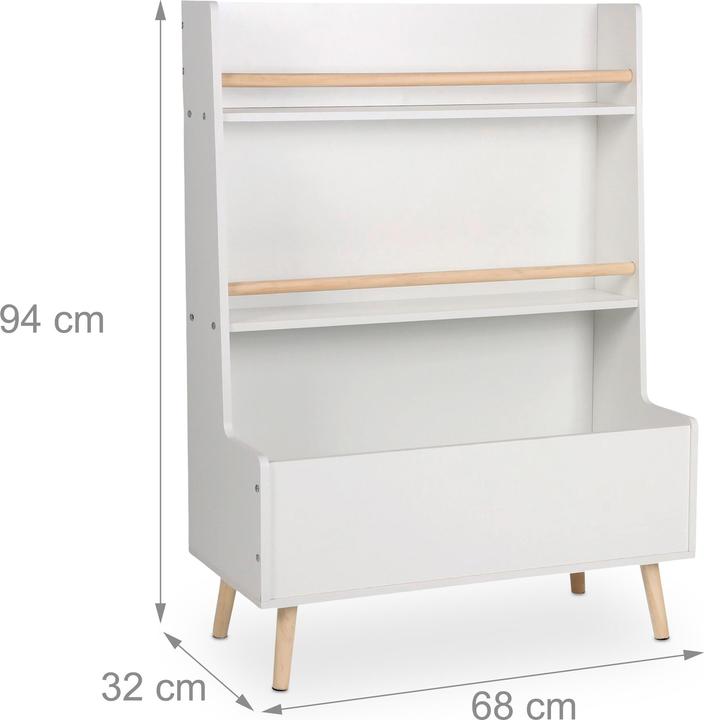 Relaxdays Kinderregal für Bücher und Spielzeug