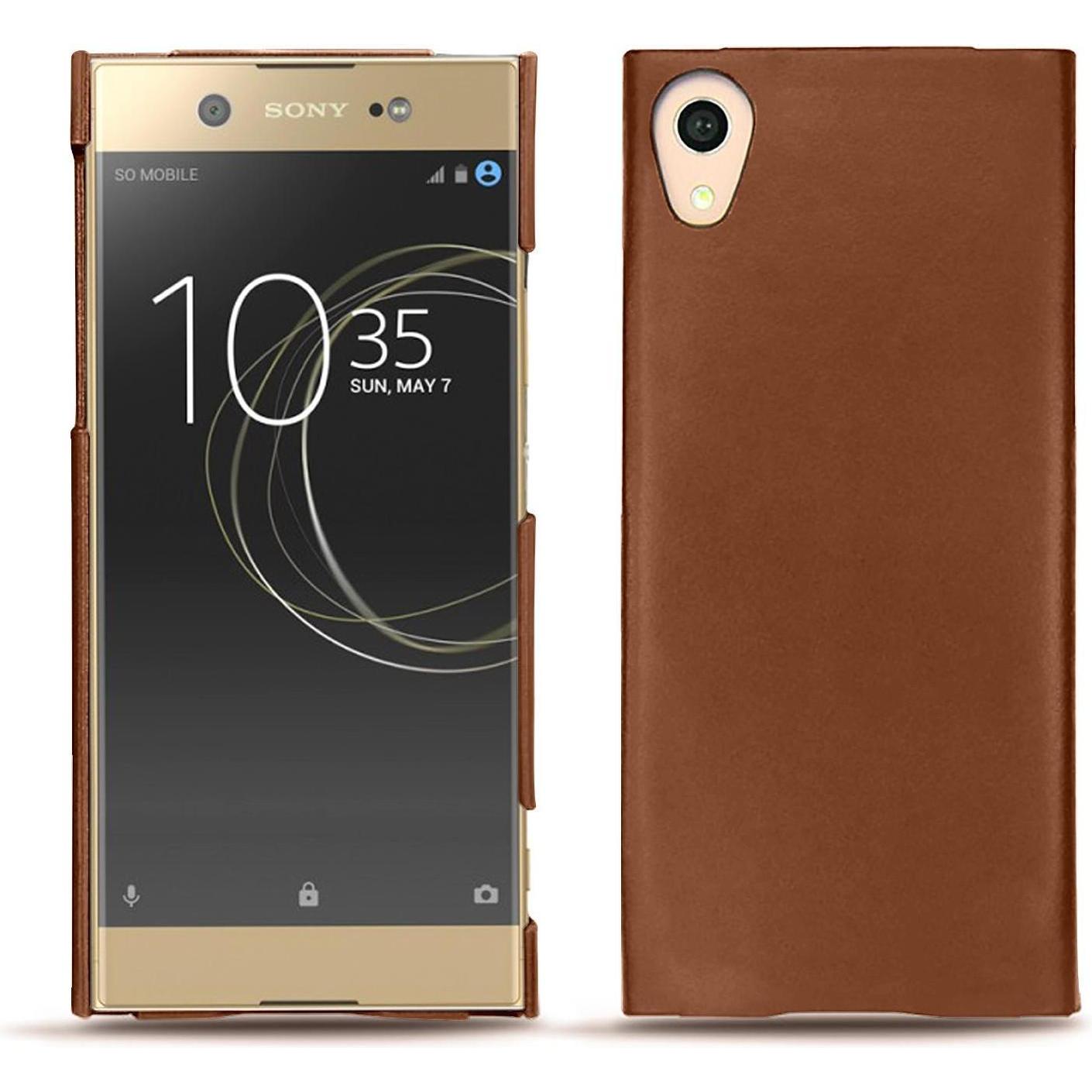 Noreve Lederschutzhülle (Sony Xperia XA1 Ultra), Smartphone Hülle, Braun