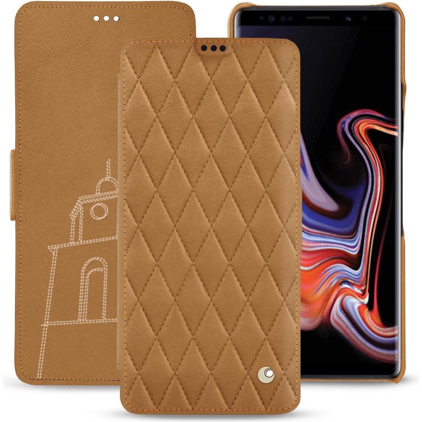 Thumbnail - Noreve Lederschutzhülle horizontal (Samsung Galaxy Note 9), Smartphone Hülle, Braun