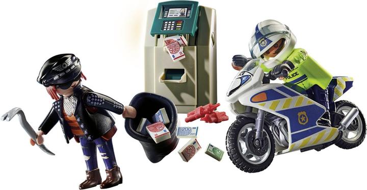 Image du produit Playmobil Moto de la police : poursuite du voleur d'argent (70572, Playmobil City Life)