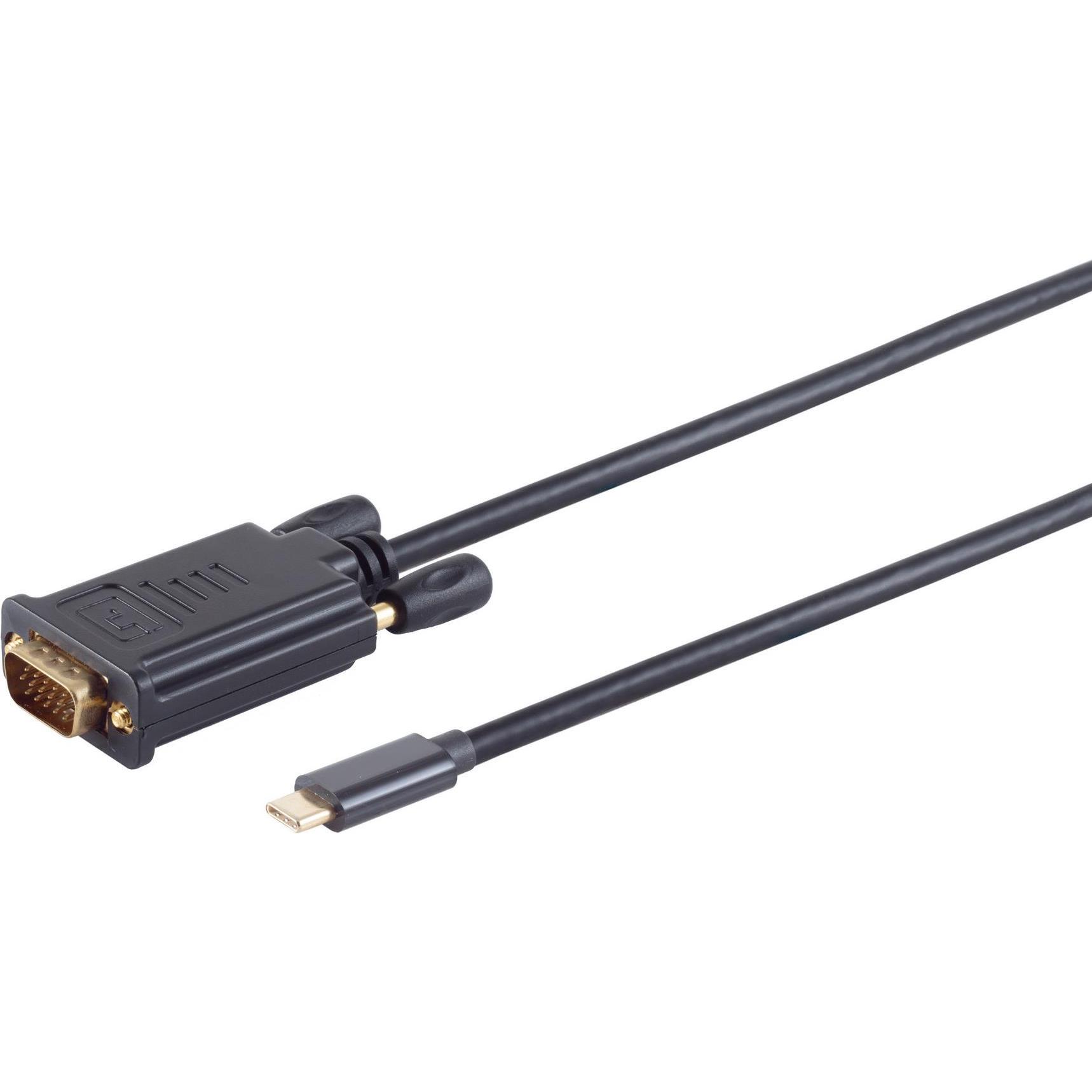 Shiverpeaks USB Kabel USB C-Stecker auf VGA Stecker 1,0m (1 m, VGA), Video Kabel