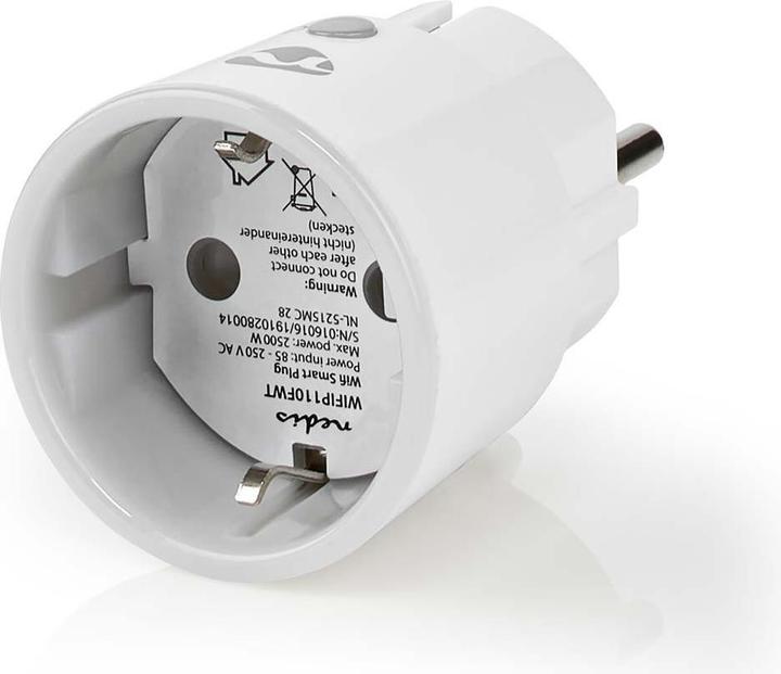 Actual product image Nedis WLAN Smartplug (WIFIP110FWT) - Energy monitoring, Schuko type F, 10 A