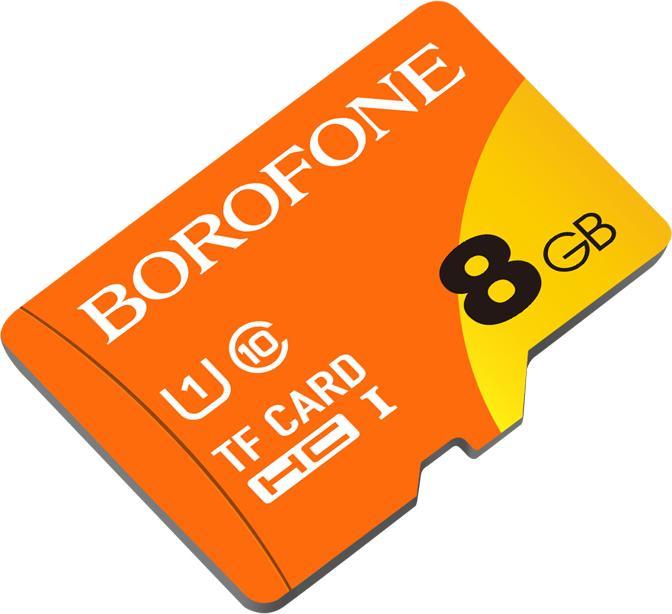 Actual product image Borofone MEMORY CARD 8GB SDHC CLASS10 75MB/S MICROSD (8 GB, microSD)
