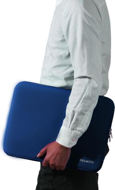 Produktbild König Design Universal Notebooktasche 14 15,6 Zoll Tasche Hülle Laptop Notebook Case Blau (15.60")