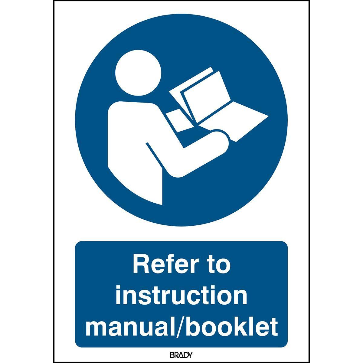 Brady, Etiketten, ISO Safety Sign - Refer to