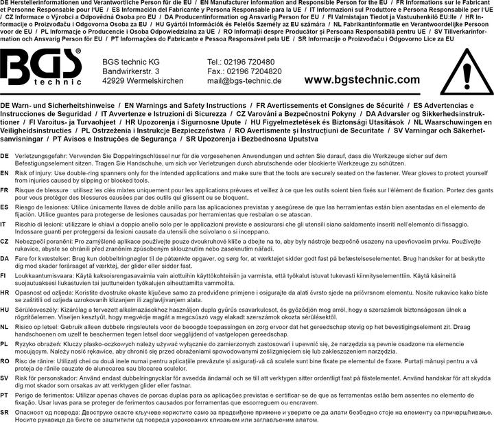 Actual product image BGS Double Ring Spanner deep offset ends 30 x 32 mm (30 mm)