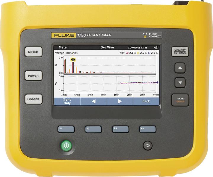 Produktbild Fluke 1736/B Power Logger, Netz-Analysegerät (CAT III 1000V, CAT IV 600V, Hand-Multimeter)