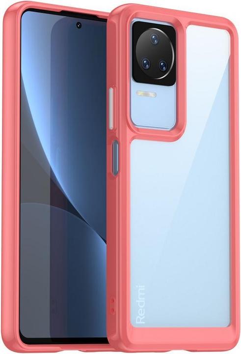 Actual product image Hurtel Outer Space Case Xiaomi Poco F4 5G cover with a flexible frame red (Xiaomi Poco M4 5G)