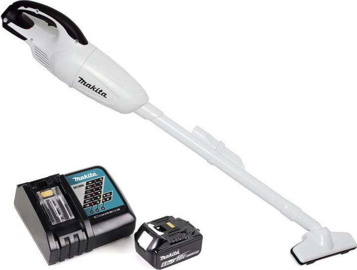 Produktbild Makita DCL 180 RG1 W 18 V Li-Ion Akku-Staubsauger Weiss + 1 x 6,0 Ah Akku + Ladegerät