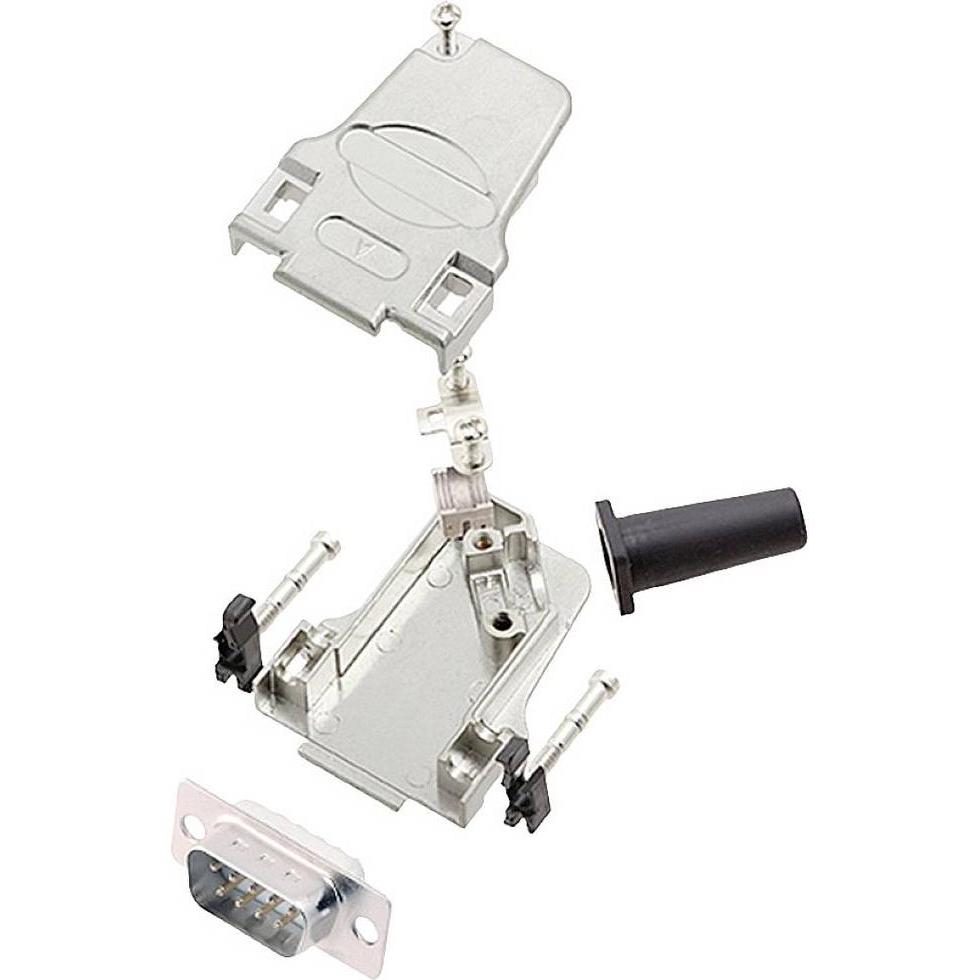 Encitech D45ZF09-DMP-W-K 6355-8047-01 D-SUB Stiftleisten-Set 45 ° Polzahl (num):, Elektronikkabel + Stecker