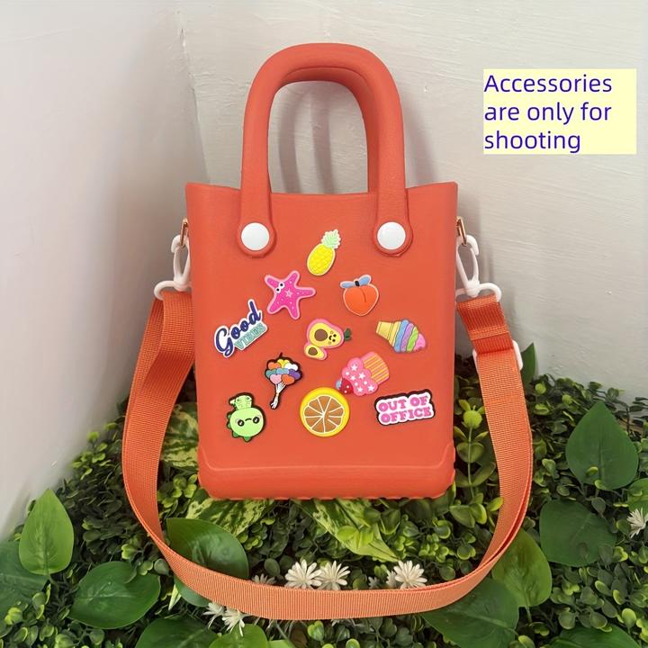 Only-Bags.Store 1 Stück Mini-Strandtasche mit austauschbarem Schulterriemen - farbenfroher Sommerrucksack für