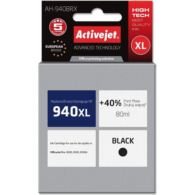 Activejet, Druckerpatrone, AH-906 premium version - 80 ml - mit hoher Kapazität (BK)