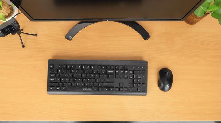 Actual product image Manhattan MWK7350 Wireless USB keyboard and mouse combo set (DE, Wireless)
