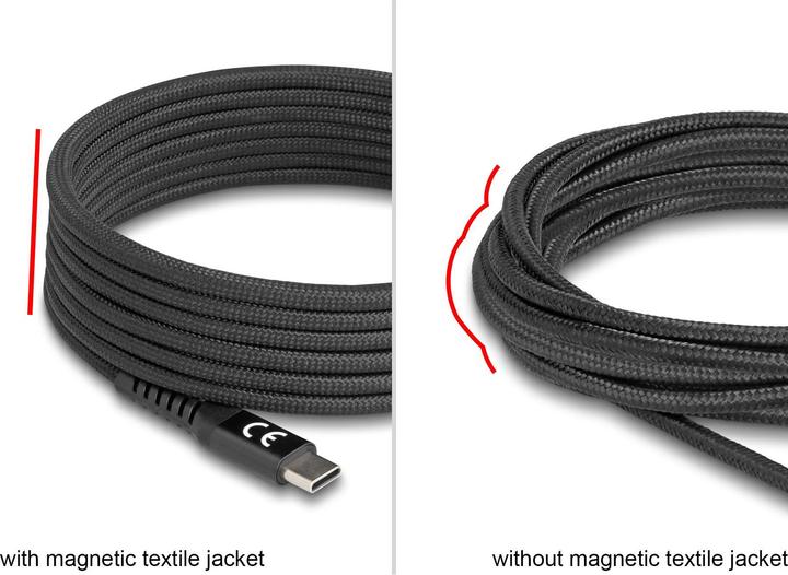 Productafbeelding Delock USB 2.0 kabel USB Type-C stekker naar stekker met magne (2 m, USB 2.0, 60 W)