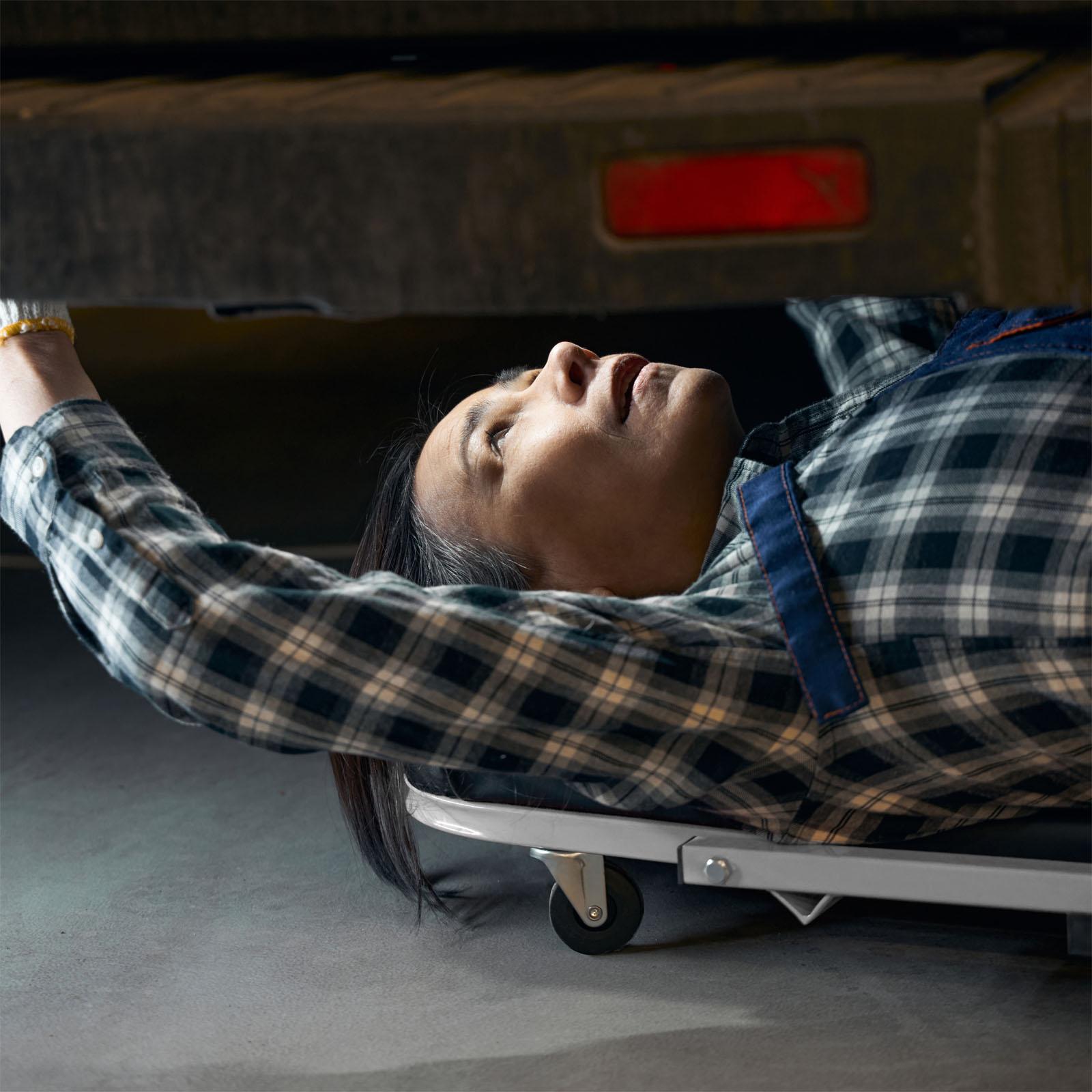 Thumbnail - Wiltec, Garagenausstattung, Montageliege 92x42x15cm 150kg Werkstattsitz Werkstatthocker Rollbrett