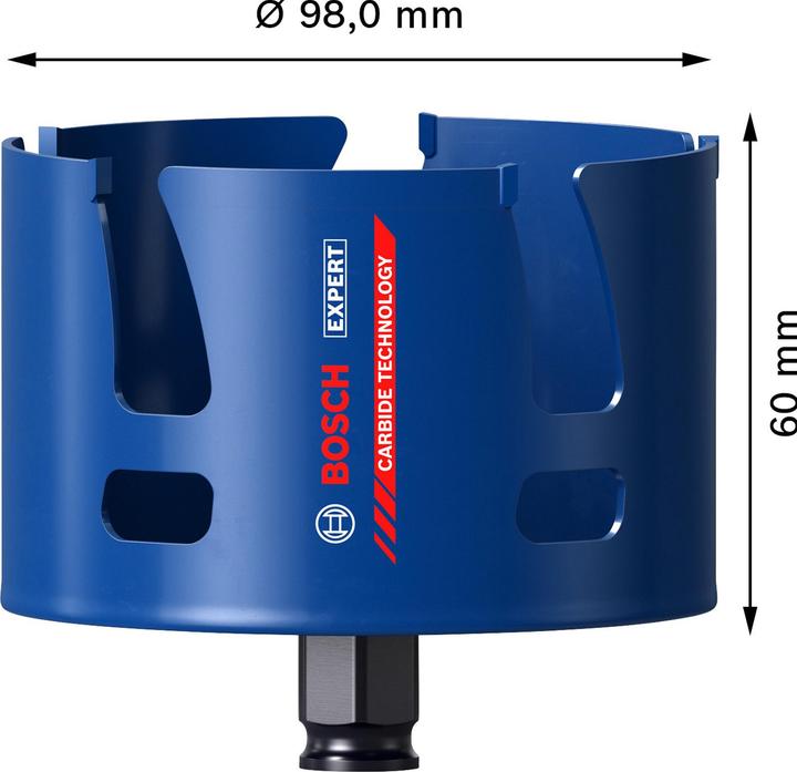 Produktbild Bosch Professional Zubehör EXPERT Construction Material Lochsäge, 98 x 60 mm (98 mm)