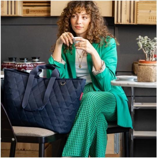 Actual product image reisenthel Bag Classic Shopper XL Rhombus Midnight Gold