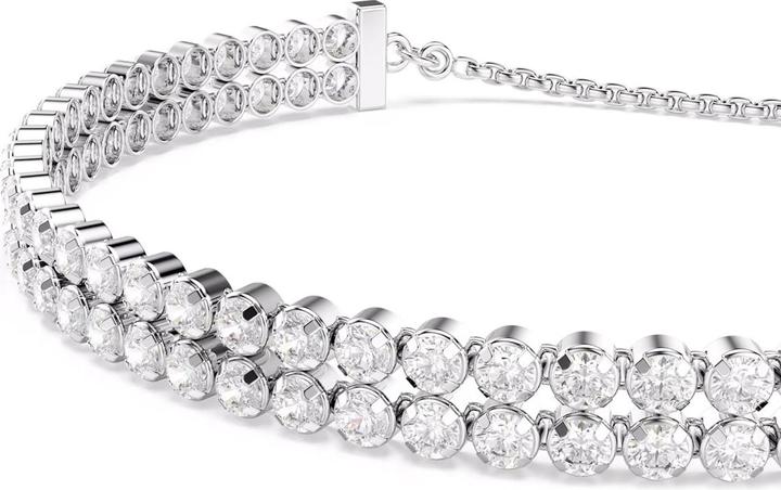 Immagine prodotto Swarovski Matrix Tennis Armband Rundschliff Weiss (24 cm, Metallo Swarovski)